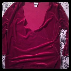 Jaclyn Smith Velvet Top Shirt